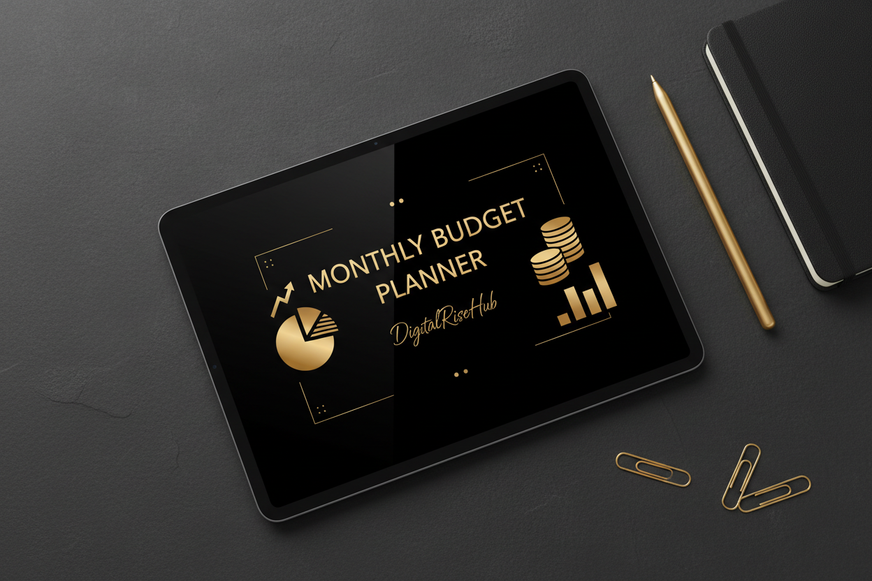 Monthly Budget Planner Mockup